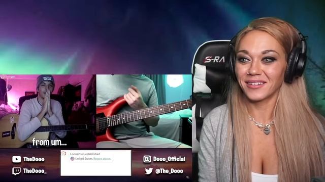 Playing Guitar on Omegle but I pretend I'm a beginner | The Dooo REACTION | JUST JEN REACTS THE DOO смотреть онлайн