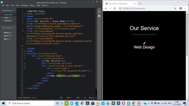 How To Create Service Section On A Website Using HTML And CSS смотреть онлайн