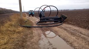 Размотка пластиковой трубы 110