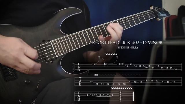 SHORT LEAD LICK #02 - D Minor (with TABS) смотреть онлайн