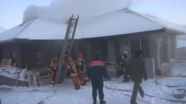 21.01.2014 2-ой Марусинский пер. - Загорание бани смотреть онлайн