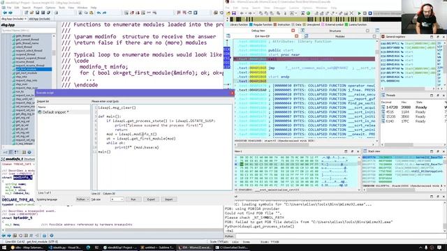 IDAPython: Enumerating loaded modules and debug names смотреть онлайн