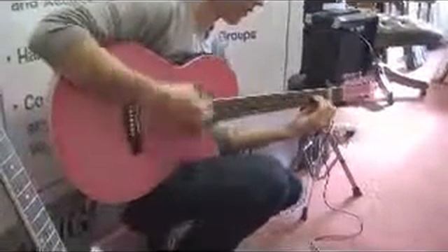 Pink Electro Acoustic Guitar By Bismark смотреть онлайн