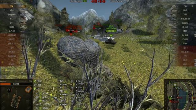 World of Tanks мой бой на Т-34 VIII лвл смотреть онлайн