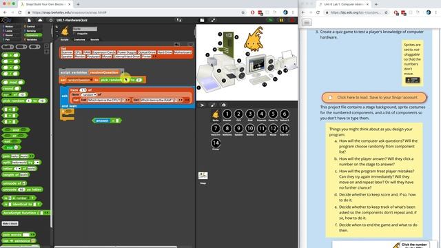 Snap - Creating a Quiz Game (U6L1P7 Part 1) смотреть онлайн