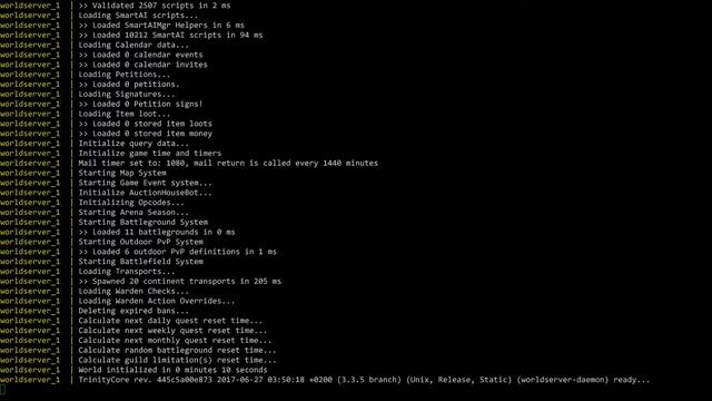 Run TrinityCore 3.3.5 private WotLK server using Docker смотреть онлайн