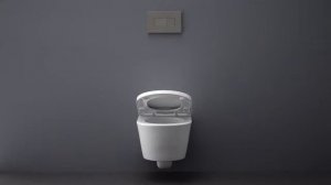 Установка крышки сиденья для унитаза Sanindusa с системой быстрого монтажа ClipOff®