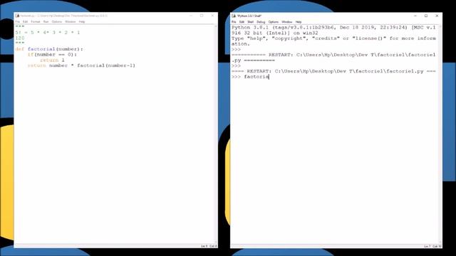 Factorial program in two different ways with Python-(Recursion) || Math with Python || #3 смотреть онлайн
