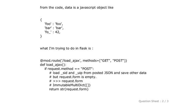 PYTHON : how can I use data posted from ajax in flask? смотреть онлайн