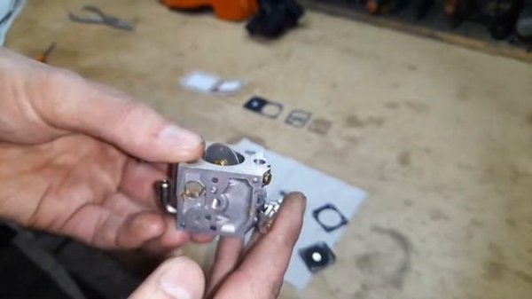 Ремонт, чистка карбюратора Stihl ms 180. Stihl MS 180 carburetor inspection and repair