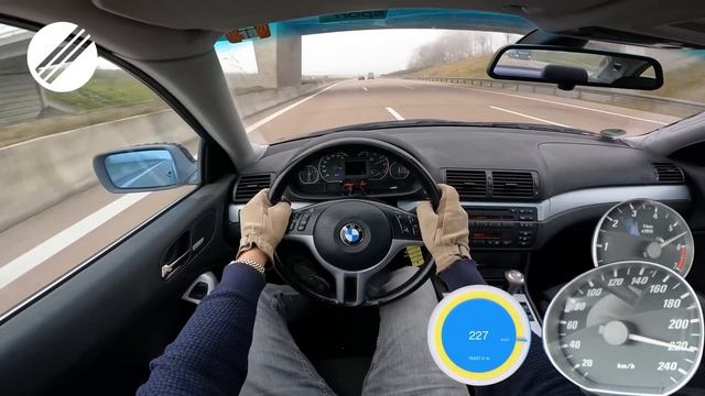 BMW E46 330i Top Speed Drive On German Autobahn ?