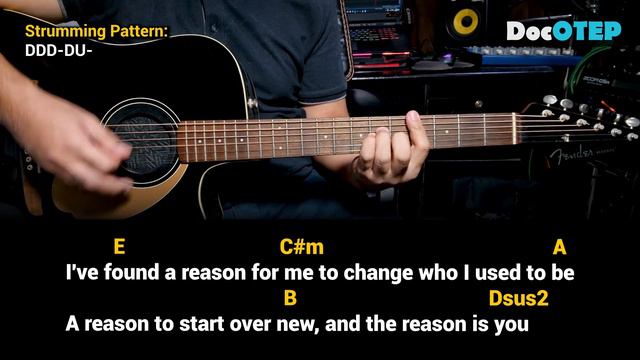 The Reason - Hoobastank (Guitar Chords Tutorial with Lyrics) смотреть онлайн
