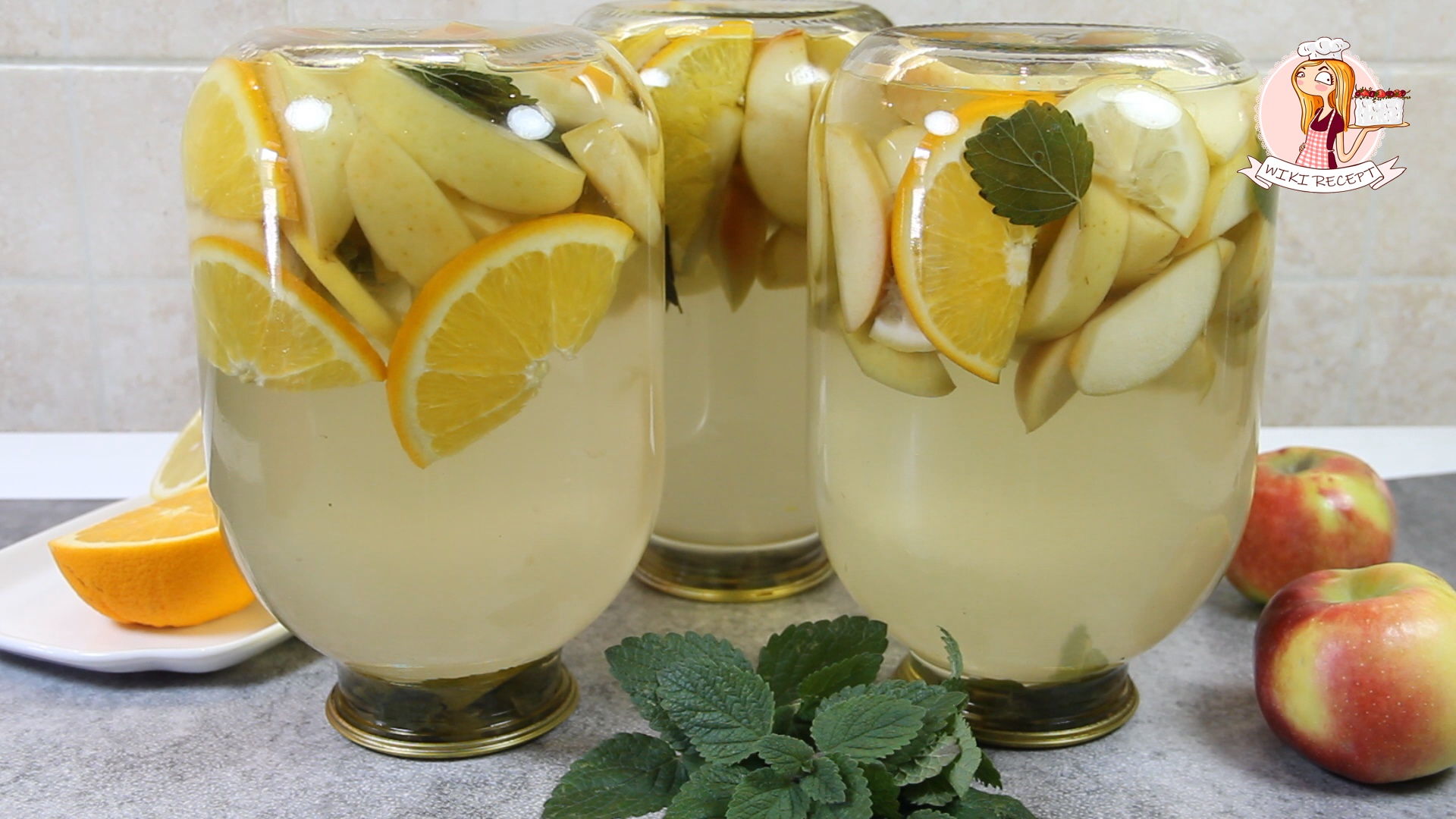 КОМПОТ «ЯБЛОЧНЫЙ МОХИТО» на зиму – очень ароматный компот из яблок смотреть онлайн