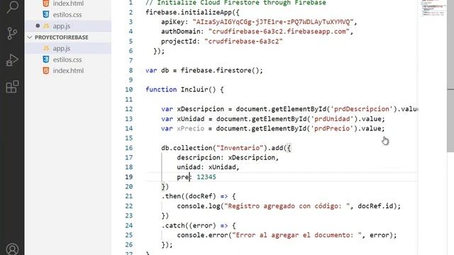 INCLUIR REGISTROS EN LA BASE DE DATOS CLOUD FIRESTORE - FIREBASE PRACTICO - VIDEO 06 смотреть онлайн