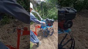 Мотоблок Нева делаем грядки