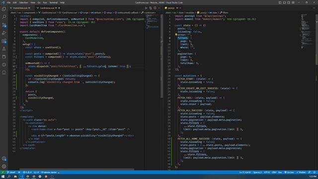 #27 (News) Scrolling With vue-observe-visibility Trang chủ | Vue 3 js смотреть онлайн