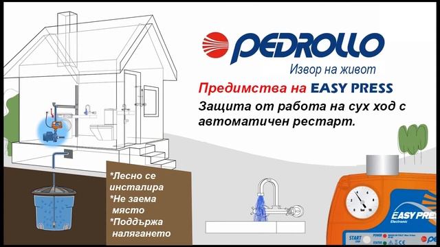 Електронен пресостат EASYPRESS  --Pedrollo