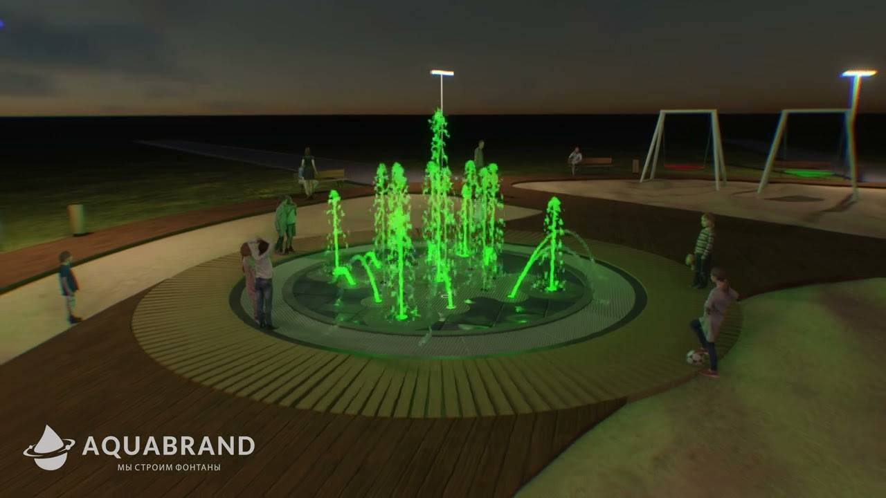 3D-анимация детского фонтана для города Менделеевск смотреть онлайн