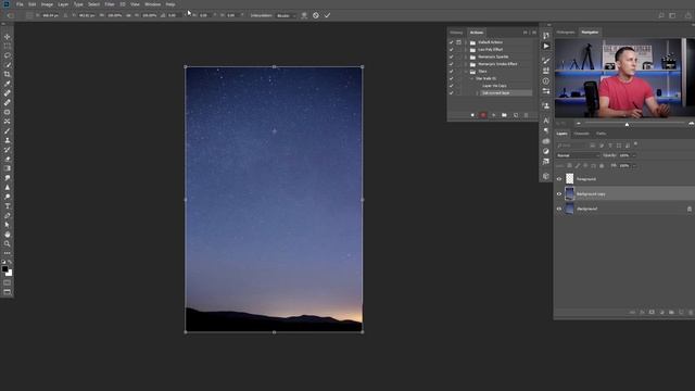 Create Star Trails From Just One Photo in Photoshop смотреть онлайн