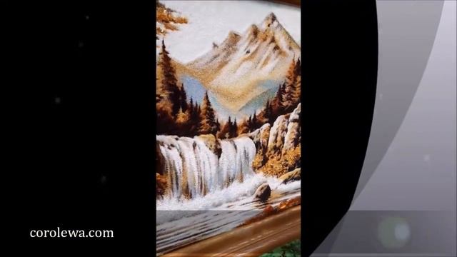 Картина из янтаря - Река с горы (арт.2723) смотреть онлайн