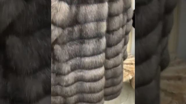 Милан, шуба из соболя - воротник стойка, седой баргузин, производство Италия +393349504510, Ватс Ап смотреть онлайн