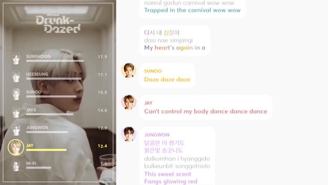 ENHYPEN - Drunk-Dazed (Line Distribution + Lyrics Color Coded) PATREON REQUESTED смотреть онлайн