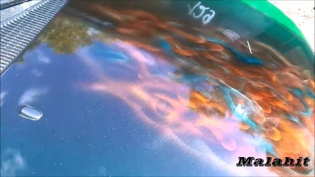 Череп и пламя, аэрография смотреть онлайн