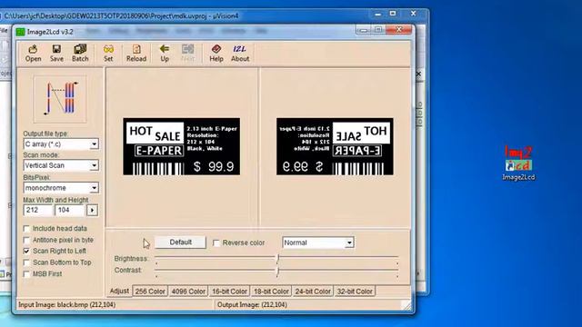 Picture Production and Bitmap Convert for e-paper display GDEW0213T5 смотреть онлайн