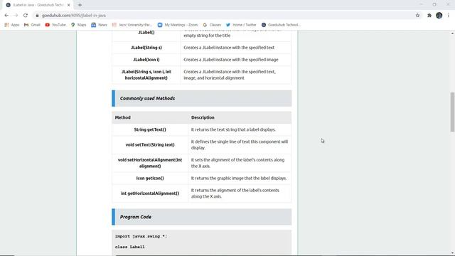 JLabel in Java | Methods & Constructors Used in JLabel With Examples смотреть онлайн