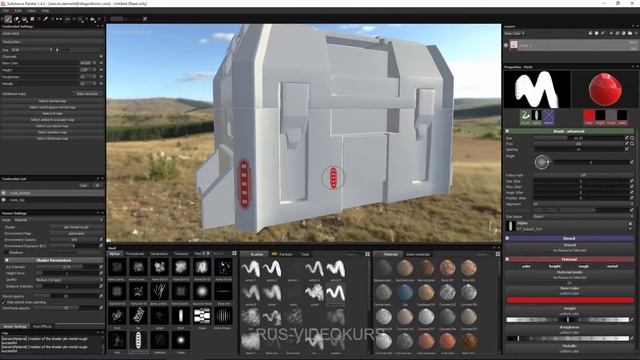Substance Painter для новичков - полный курс: 09 - Рисование и настройки кистей смотреть онлайн