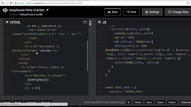 employee time tracker vuejs смотреть онлайн