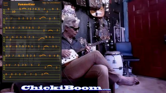 Learn to play Summertime, Tabs for a 3 String Guitar смотреть онлайн