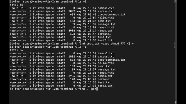 Терминал командной строки. ч.2 Глубокое погружение в find, grep, работа с правами и историей HD. смотреть онлайн
