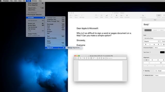 How To Add A Signature To Any Document On Mac (Word doc, Pages) смотреть онлайн