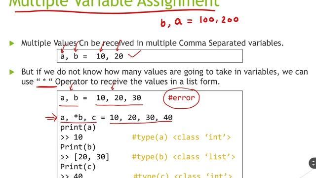 Python Variables || Multiple Values assignment смотреть онлайн
