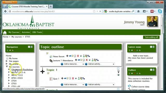 Moodle Attendance Module - OBU смотреть онлайн