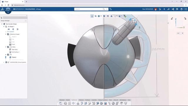 xShape in the 3DEXPERIENCE 3D Sculptor Role - What's New in SOLIDWORKS 2023 смотреть онлайн