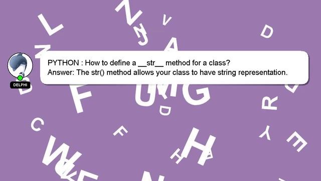 PYTHON : How to define a __str__ method for a class? смотреть онлайн