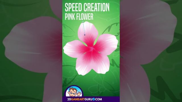 Affinity Designer Timelapse - Speed Creation - a beautiful Pink Hibiscus flower #short смотреть онлайн