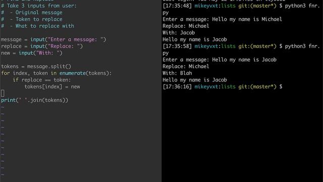 Lists Example Problem: Find and Replace - Intro to Programming (Static Void Academy) смотреть онлайн