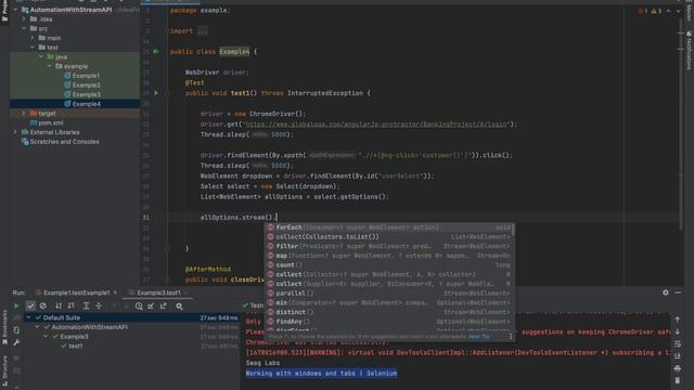 Java 8 Stream API + Selenium 4 - Real Time 20+ Example | Part - 2 смотреть онлайн