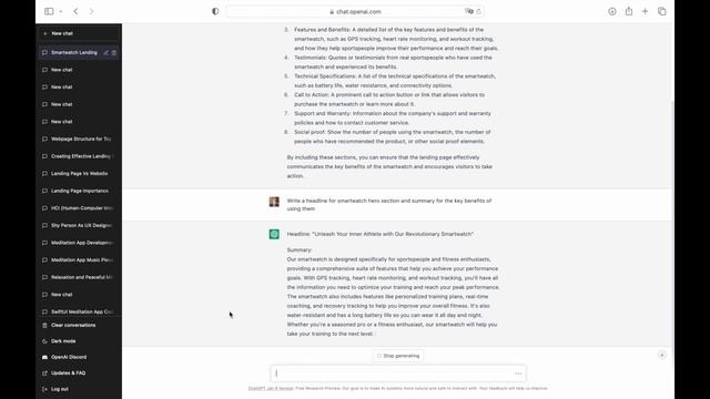 Designing web landing page using ChatGPT смотреть онлайн