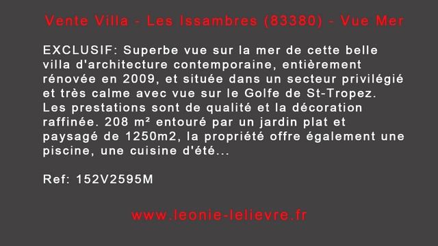 Les Issambres 83380 - Vente villa d'architecture contemporaine vue Golfe St Tropez - 208 m² смотреть онлайн