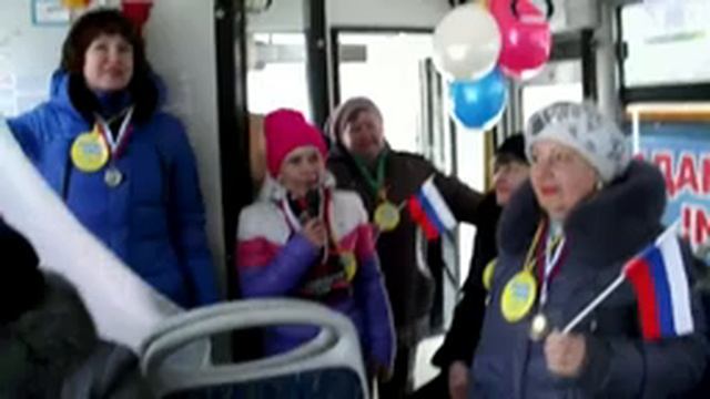В Искитиме ездит олимпийский автобус смотреть онлайн
