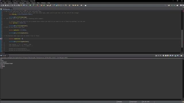 Primitive data types in Java смотреть онлайн