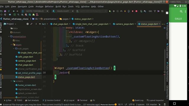 Flutter Tutorial | WhatsApp Clone (with firebase + clean arch) from scratch Part 2 - speed code смотреть онлайн