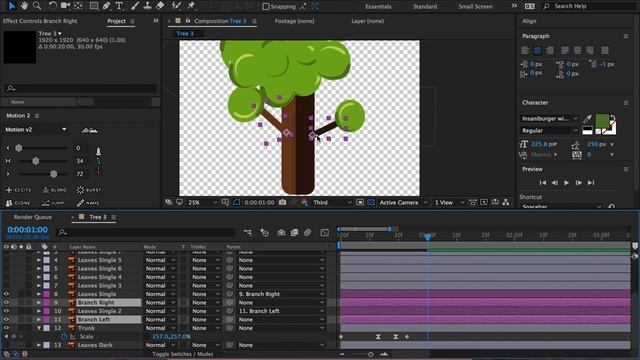 Growing Tree - After Effects Tutorial смотреть онлайн