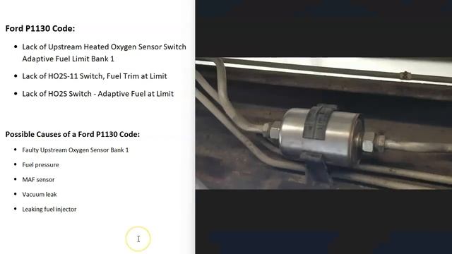 Causes Fixes Ford P1130 Code Lack of Upstream Heated Oxygen Sensor Switch Adaptive Fuel Limit Bank смотреть онлайн