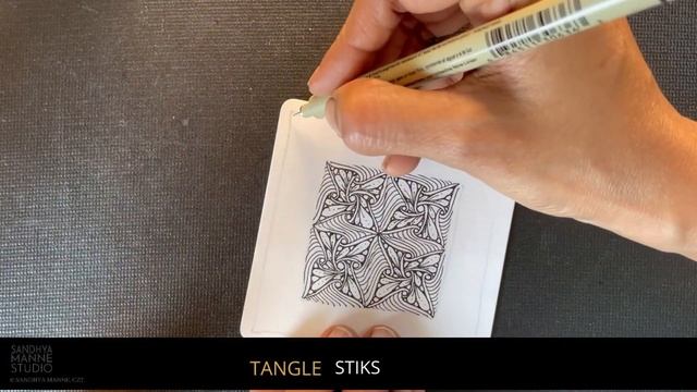 Zentangle® Mini Project with Tangle RELLY TELLY ONE, beginners tutorial смотреть онлайн