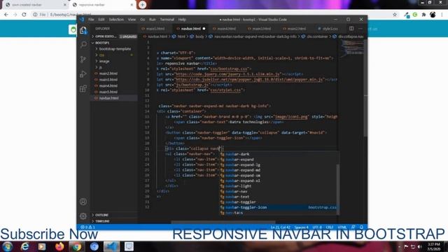 Responsive navbar using bootstrap 4 смотреть онлайн